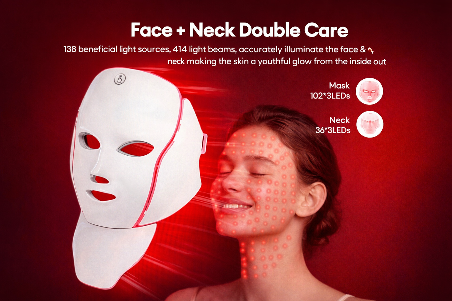 lumi glow LED Anti-Aging Face Mask